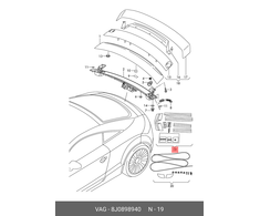 Vag Dvigubas Lipniu Kaspiu 1 Setas Audi Tt Tts Ttrs 2010 2014 Originalus 8J0898940
