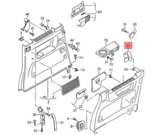 Vag Galinio Kairio Dangos Kapsulas Volkswagen Touran 1T 2006 2007 2015 Originalus 1T0864551B71N