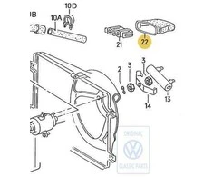 VAG Golf Mk1 Radiator Fan Grommet Originalus 431959841