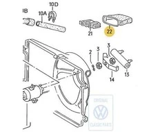 VAG Golf Mk1 Radiator Fan Grommet Originalus 431959841