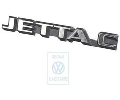 Vag Golf Mk2 Jetta Mk2 1984 1986 Inskripcija Juodas Satinas Chromas Originalus 165853687GX2