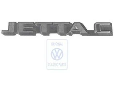 Vag Golf Mk2 Jetta Mk2 1984 1986 Inskripcija Juodas Satinas Chromas Originalus 165853687GX2