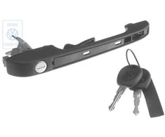 VAG Išorinis Durų Rankenas Juodas Golf Mk1 Caddy Mk1 Originalus 191837205A