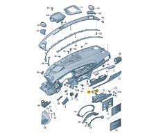 VAG Jungiklio Apdaila Maurai Ruda Audi A6 Avant 2011 2017 Originalus 4G1858342BD6
