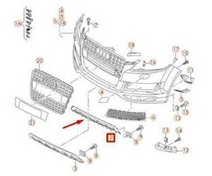 Vag Juodas Satinas Tinklas Audi Q7 2010 2015 Originalus 4L0807683E01C