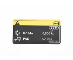 VAG Klimatos Prietaiso Informacija Lipdukas Originalus 8V0010515A
