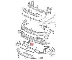 Vag Licencijos Plokštės Laikiklis 2017 2024 Volkswagen Tiguan Originalus 5NA807285K9B9
