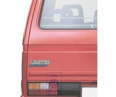 VAG Lipdukas Adhesive Lettering Juoda/Chromas/Raudona Audi A4 A6 255853689SCHY Originalus