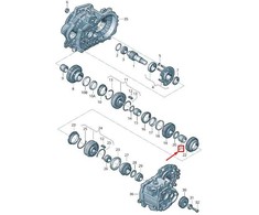 VAG MANUALUS TRANSMISIJOS ISVEDIMO ŠAFTAUS BEARING Originalus 02J311325