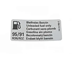 VAG Mėlyna Benzino Stikeris Audi A3 2001-2005 Originalus 1H0010092C