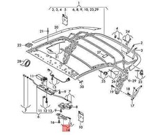 Vag Minkšto Viršaus Gaudyklės Apatinė Dalis Audi A3 Cabriolet 8V 2015 8V7871444A