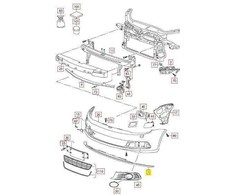 VAG NAUJA AUTENTIŠKA VW EOS 2006-2016 PRIEKINĖ BUFERIO APATINĖ LAIKIKLIO SPOILERIS 1Q0805915 9B9