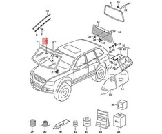 VAG NAUJA INTERJERO VEIDRODŽIO LAIKIKLIS VW BORA CADDY PASSAT 7L0845543A ORIGINALUS