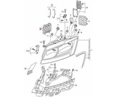 VAG NAUJA OEM Originali Audi Q5 2009-2012 Žibintų Vidinė Dangtelio Kapa 8R0941159