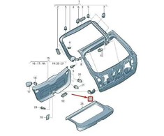 VAG NAUJAS AUDI A3 SPORTBACK 8P KROVINIŲ ERDVĖS ŠVIESOS LAIKIKLIS 8P4867729 ORIGINALUS
