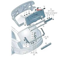 VAG NAUJAS AUDI Q7 4M GALINIS KALNIS EMERGENCY DANGTIS 4M0867747DS2 ORIGINALUS