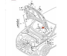 VAG NAUJAS ORIGINALUS AUDI A3 2013-2016 PRIEKINIS KAPOTO VYRIS AVARIJOS JUTIKLIS 8V0823823F