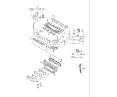 VAG Naujas originalus AUDI A4 Allroad 10-16 priekinio buferio traukimo kablio dangtelis 8K0807241BGRU
