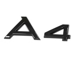 VAG NAUJAS ORIGINALUS AUDI A4 JUODOSIOS REDAKCIJOS GALINIS ŽENKLAS EMBLEMOS STIKERIS LOGOTIPAS 8W0853741T94