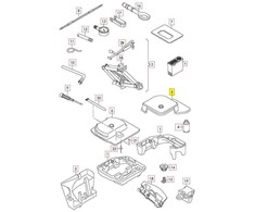 VAG Naujas originalus AUDI A5 8T įrankių dėžė atsarginio rato dangtis 8T0012116 OEM