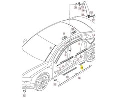 VAG Naujas originalus AUDI A5/S5 S Line galinės dešinės durų įėjimo slenkstis 8T8853376B01C OEM