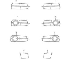 VAG NAUJAS ORIGINALUS AUDI A6 ALLROAD 13-17 PRIEKINIS BAMPERIS APATINIS KAIRĖS PUSĖS ORA VADOVO GROTELĖS