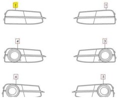 VAG Naujas originalus Audi A6 Allroad priekinis bamperis dešinysis oro kanalo groteles 4G0807682N9B9 OEM