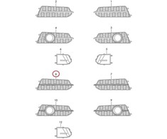 VAG Naujas originalus AUDI A6 S6 Avant Quattro priekinis dešinysis oro kanalo groteles 4G0807648D9B9