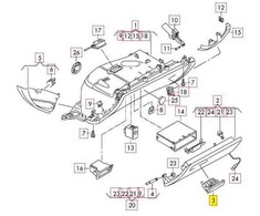 VAG Naujas originalus AUDI A6/S6/RS6 A7/RS7 LHD vidinis pirštinės dėžutės užrakto rankenėlė OEM