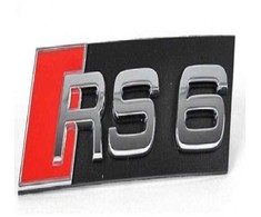 VAG NAUJAS ORIGINALUS AUDI A6 S6 RS6 CHROMO RS6 PRIEKINIS GROTELIŲ ŽENKLAS EMBLEM 4G0853736D 2ZZ
