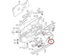 VAG NAUJAS ORIGINALUS AUDI A7 BOSE K/D KAIRĖS PRIEKINĖS DURŲ Juodas GARSŲ DANGTELIS 4G8035419A 4PK