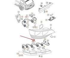 VAG NAUJAS ORIGINALUS AUDI Q7 07-16 GALINIS APATINIS ŽIBINTO KORPUSAS SU LAIDAI