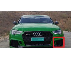 VAG Naujas originalus AUDI RS3 priekinis bamperis apatinis kairysis oro ventiliacijos groteles juodas 8V5807681AGT94