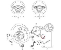 VAG Naujas originalus Audi RS3 vairo ženklo emblema 8W0419685G OEM