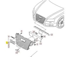 VAG Naujas originalus Audi RS5 priekinis bamperio centrinis groteles aliuminis matinė 8T0853651JMOJ OEM
