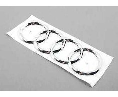 VAG Naujas originalus AUDI žiedų \"AUDI\" emblemos ženkliukas galiniam bagažinei 8T0853742B 2ZZ OEM