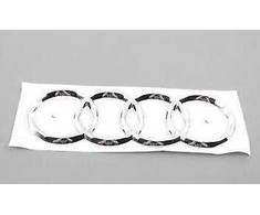 VAG Naujas originalus AUDI žiedų \"AUDI\" emblemos ženkliukas galiniam bagažinei 8T0853742B 2ZZ OEM