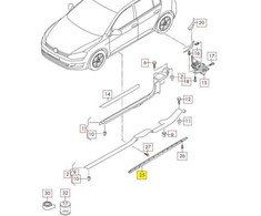 VAG Naujas originalus VOLKSWAGEN GOLF (13-17) dešinės pusės narys apdaila 5G6853860B9B9 OEM