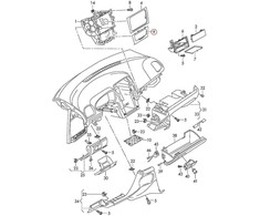 VAG Naujas originalus VOLKSWAGEN GOLF CABRIO ekranas apdaila - juoda 5K0858069M1QB OEM