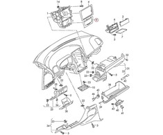 VAG Naujas originalus VOLKSWAGEN GOLF CABRIO ekranas apdaila - juoda 5K0858069M1QB OEM