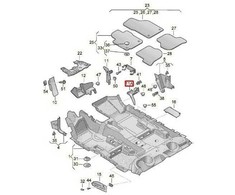 VAG NAUJAS ORIGINALUS VOLKSWAGEN SHARAN TIGUAN Juodas PĖDŲ POILSIS RHD 5N28647779B9