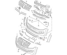 VAG Naujas originalus VW AMAROK priekinis dešinysis bamperio rūko žibinto grotelių dangtelis 2HH807490A9B9 OEM