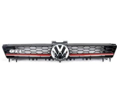 VAG NAUJAS ORIGINALUS VW GOLF GTI MK7 2013-2016 PRIEKINIS VIRŠUTINIS CENTRINIS GROTELĖS Juodas 5G0853651AJ