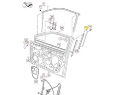 VAG NAUJAS ORIGINALUS VW GOLF MK7 13-17 5 DURŲ PRIEKINIS DEŠINIS O/S B-STULPO APDAILA JUODA