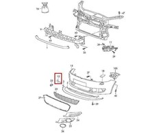 VAG NAUJAS ORIGINALUS VW GOLF PLUS 09-14 PRIEKINIS BAMPERIO TRAUKIMO KABLIUKO DANGTELIS 5M0807241A ROH