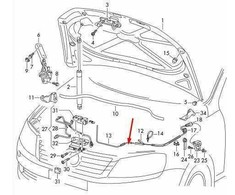 VAG NAUJAS ORIGINALUS VW PASSAT 06-15 CC 09-16 PRIEKINIS DEŠINĖS PUSĖS GAUBTO ATIDARYMO DANGTELIO UŽRAKTAS LAIDAS