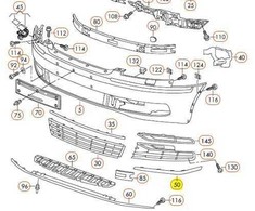 VAG Naujas originalus VW Phaeton 2011-2016 chromuotas dešinysis apsauginis juostelė 3D0807718G2ZZ OEM