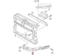 VAG NAUJAS ORIGINALUS VW POLO 09-17 KAIRĖS PUSĖS ŽIBINTO MONTAVIMO LAIKIKLIS 6R0805071E