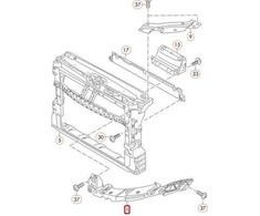 VAG NAUJAS ORIGINALUS VW POLO 09-17 KAIRĖS PUSĖS ŽIBINTO MONTAVIMO LAIKIKLIS 6R0805071E