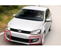 VAG NAUJAS ORIGINALUS VW POLO 10-14 PRIEKINIS BUFERIS KAIRĖS PUSĖS DIENOS ŠVIESOS APDAILA 6R0853665D 9B9